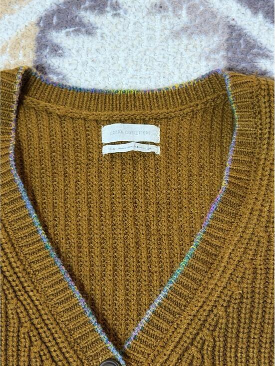 Urban Outfitters Cardigan Sweater Womens Large Brown Cropped Dolman V Neck - Picture 5 of 6